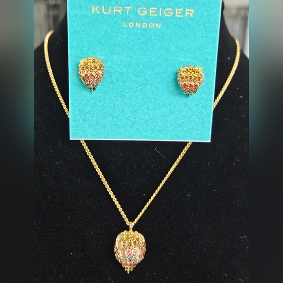 Kurt Geiger Gold Jewelry Set NWT - Picture 1 of 8